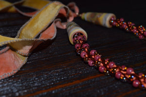 Heart of Fire Kumihimo Necklace