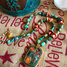 Load image into Gallery viewer, Beaded Cabachon Necklace