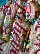 Load image into Gallery viewer, Inlay Feather Necklace
