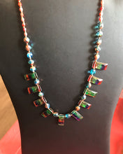Load image into Gallery viewer, Fiery Ammolite Necklace and Earrings set