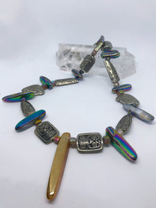 Northern Lights Rainbow Titanium Necklace
