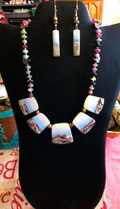 Arizona Desert Landscape Necklace and Earrings