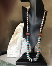 Load image into Gallery viewer, Turquoise and Spiny Oyster Shell Necklace