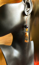 Load image into Gallery viewer, Maligano Jasper, Sunstone and Tahitian Pearl Earrings