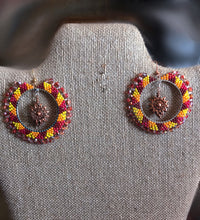 Load image into Gallery viewer, Ring of Fire II Beaded Earrings