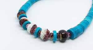 Turquoise and Spiny Oyster Shell Necklace