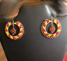 Load image into Gallery viewer, Ring of Fire II Beaded Earrings
