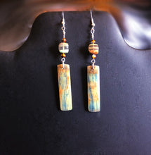 Load image into Gallery viewer, Blue Calcite and Boulder Opal Earrings