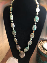 Load image into Gallery viewer, Chrysocolla in Quartz Statement Necklace