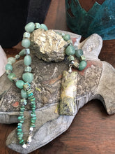 Load image into Gallery viewer, Brush Art Jasper and Aventurine Necklace