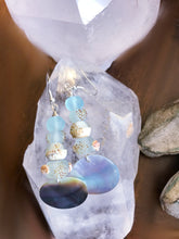 Load image into Gallery viewer, Abalone Shell, Lampwork and Sea Glass Earrings