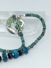 Load image into Gallery viewer, Shades of Teal Raw Apatite Necklace