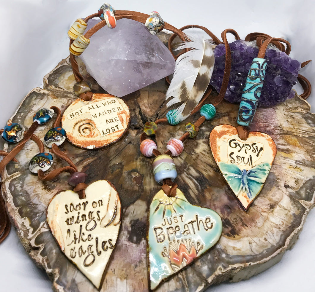 Inspirational Essential Oil Diffuser Necklaces